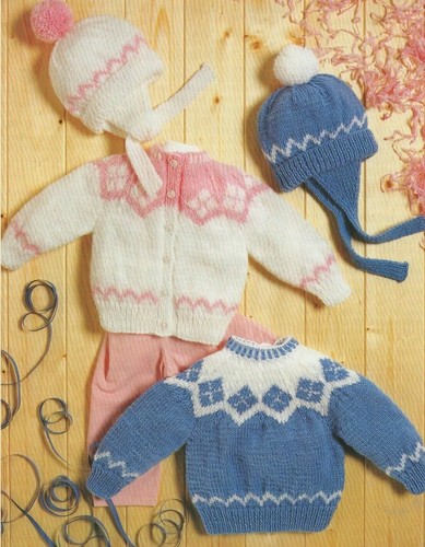 Baby yoked cardigan sweater - ,