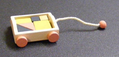 Dolls house pull along - dolls,