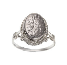Ladies Sterling Silver Oval