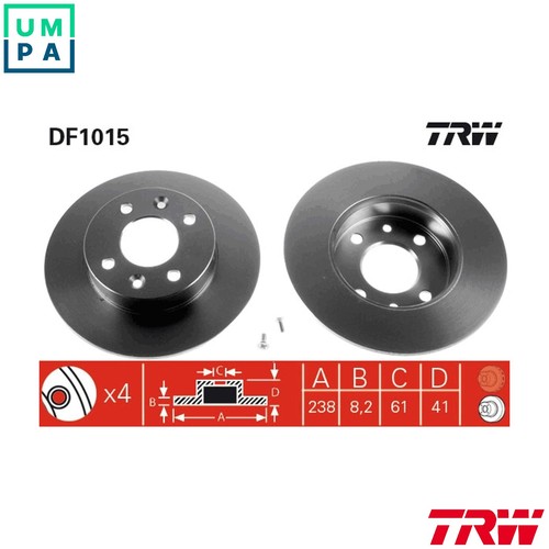 Brake disc df1015 - 2x,