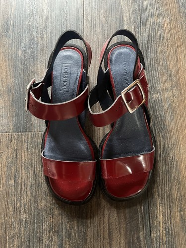 Topshop women red leather - topshop,