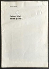 LANCIA The History of.... 1957-1969 Cars Publicity Brochure Dec 1974 #88795666