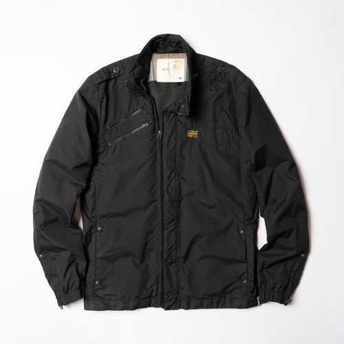 Men star raw - jacket, black