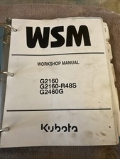 Kubota Garden Tractor Workshop Manual (WSM) G2160 G2160-R48S G2460G