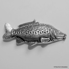 Mirror Carp Pewter Pin Brooch