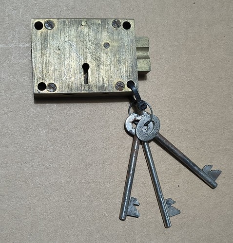Solid brass lever safe lock - lever,
