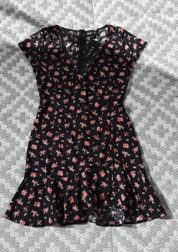 Motel black red - xs, floral
