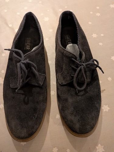 Mens swear london - blue, suede
