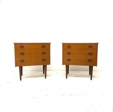 Vintage Retro Mid Century 1960s Danish Era Modernist Teak Chest of Drawers (a)