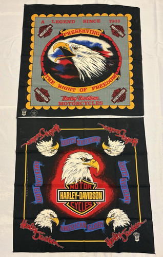 Vtg harley davidson bandanas - davidson,