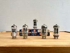 12AU7 ECC82 GE Tubes Set of 5