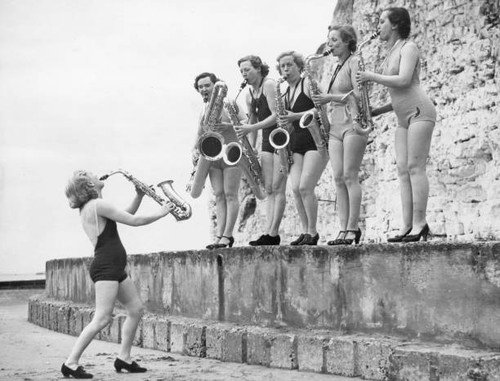 Female saxophone band known - , as