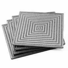Geometric Square Lustre Silver