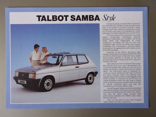 Talbot samba style - talbot,