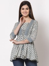 Indian Women Cotton Cream &