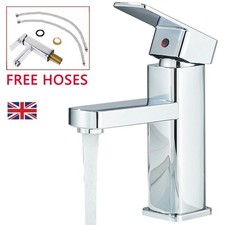 Bathroom Mixer Taps Basin Tap Chrome Wash Sink Mono Lever Modern High Quality UK