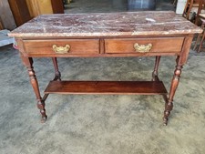 Antique Victorian marble top 2 drawers wash stand