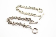 Sterling Silver Bracelets T-Bar Vintage Belcher x 2 (75g)