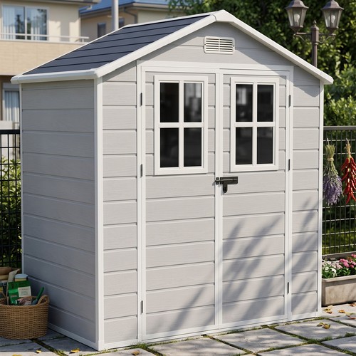 6x4ft plastic garden shed - plastic,