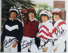 4 CHAMPION JOCKEYS, SIGNED 10