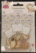 Bear signs phrases Little Messages Fizzy Moon Celebrations clear craft stamp set