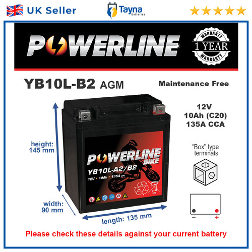 Yb10l agm powerline - yb10l-b2,