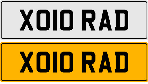 Xo10 rad private reg - rad, plate