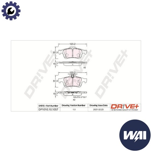 Brake pad set disc - disc,