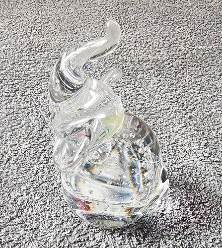 Clear glass elephant - clear,
