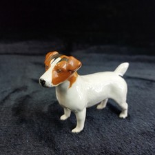 John Beswick Jack Russell Dog Figure Brown & White JBD102 Ceramic Ornament 