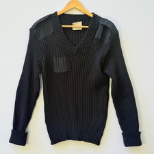 Brigade Quartermasters Woolly Pully Men UK 40 Medium Sweater Mens Black Military