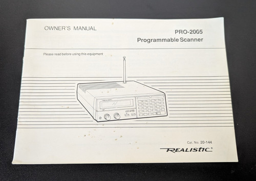 Realistic pro 2005 owner - realistic, owner's