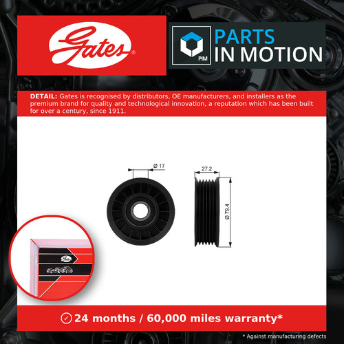 Aux belt idler - aux, fits