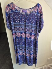Blue Pattern Viscose Shift