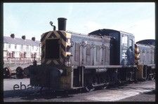 ORIGINAL 35mm slide-Class 03 shunter - 03142 at Llanelli c.1980's.