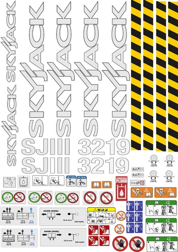 Fits skyjack 3219 decal kit - 3219,