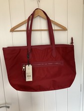 HOBBS ladies large Red tote bag - Norfolk Nylon Travel Bag RRP £99 shopping zip