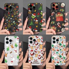 Lovely Christmas Soft TPU Phone Case Cover For Apple iPhone 7 8 X 11 12 13 14 15