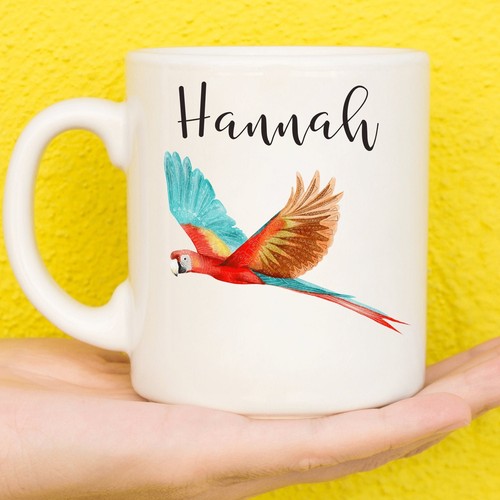 Personalised scarlet macaw - scarlet, mug