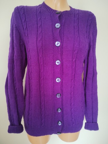 Vintage hand knitted purple - hand,