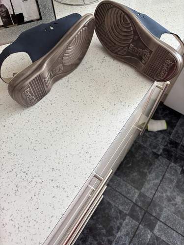 Ladies navy mule sandals - ladies,