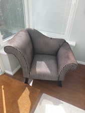 Contemporary Black /White Armchair.