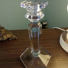 Jefferson Krys-Tol Chippendale Clear Glass Candle Stick 5A