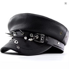 Gothic Beret Black Faux