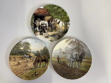 Set of 3 Vintage Royal Dalton 1992 Farming Collectors Plates with Certificate