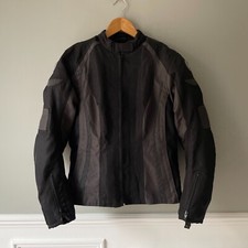 Womens Bulletproof Motorbike Jacket Coat Large L Black Zip Up Motorcycle