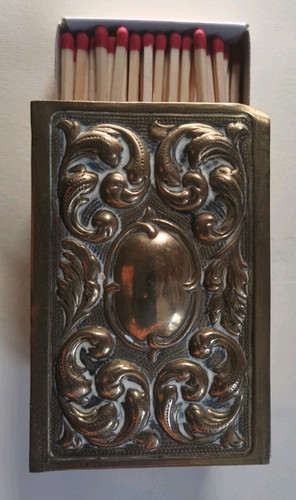 Brass vesta match box cover - brass,