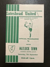 7.9.1974. Gateshead United v Matlock Town, (NPL).