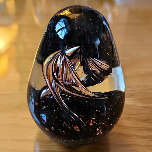 Black clear art glass - &,