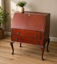 Vintage wooden bureau writing - wooden,